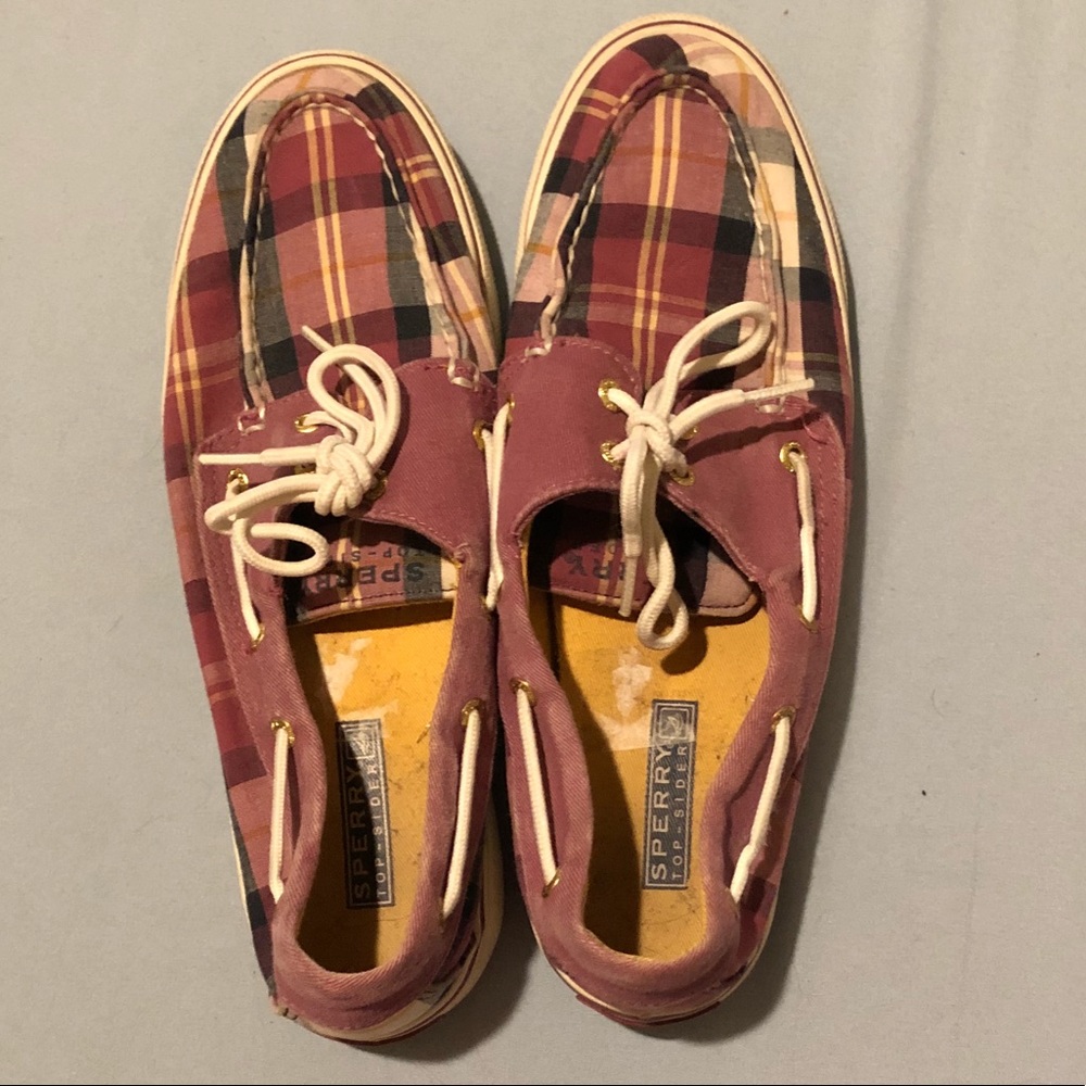 Plaid Pink Women’s Sperry Shoes Size 9